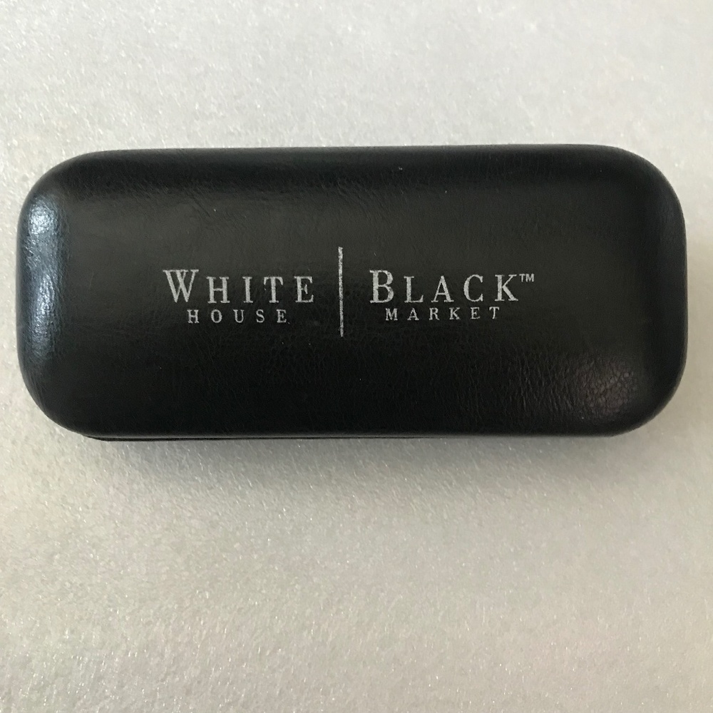 White House Black Market Black Leather Sunglasses Case